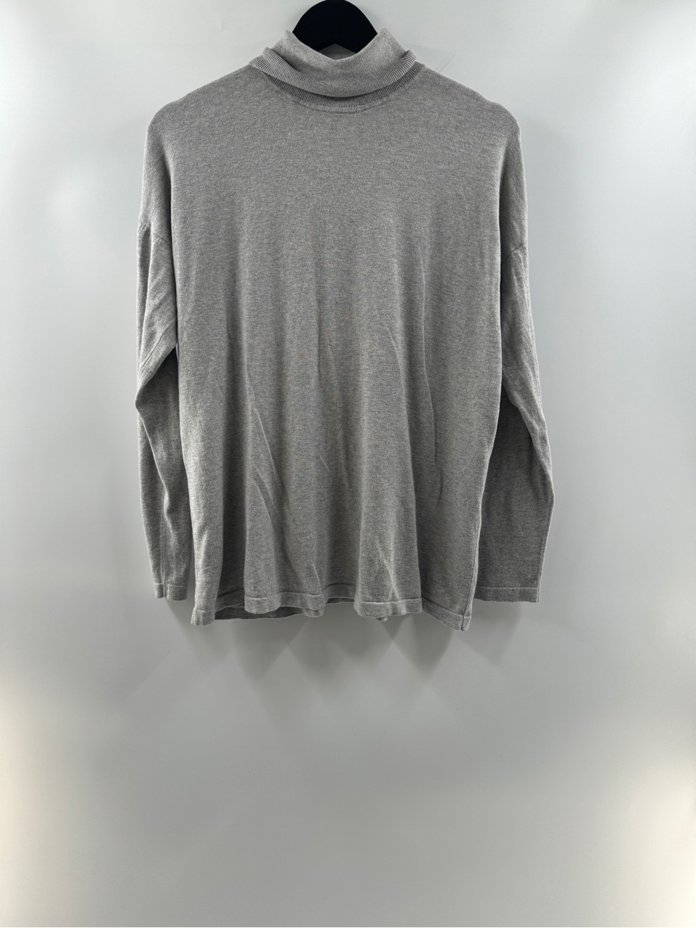 J.Jill Gray Silk Cotton Turtleneck Sweater Women’s Medium